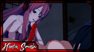 Chelsea licks pussy before getting strapon fucked by Akame - Akame Ga Hentai