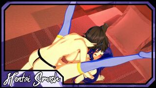 Mogana Kikaijima strapon fucks Medaka Kurokami - Medaka Box Hentai
