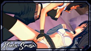 Shizuku Yaegashi and Kaori Shirasaki scissoring on the bed - Arifureta Hentai