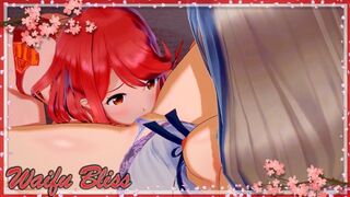 Pyra licking Nia's pussy  (Xenoblade Chronicles 2 Hentai)