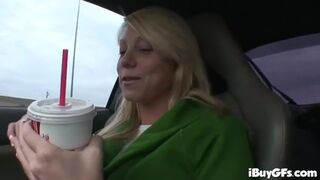 Busty blonde strips off to get nasty