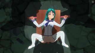 3D HENTAI college girl is serving a sentence in the basement